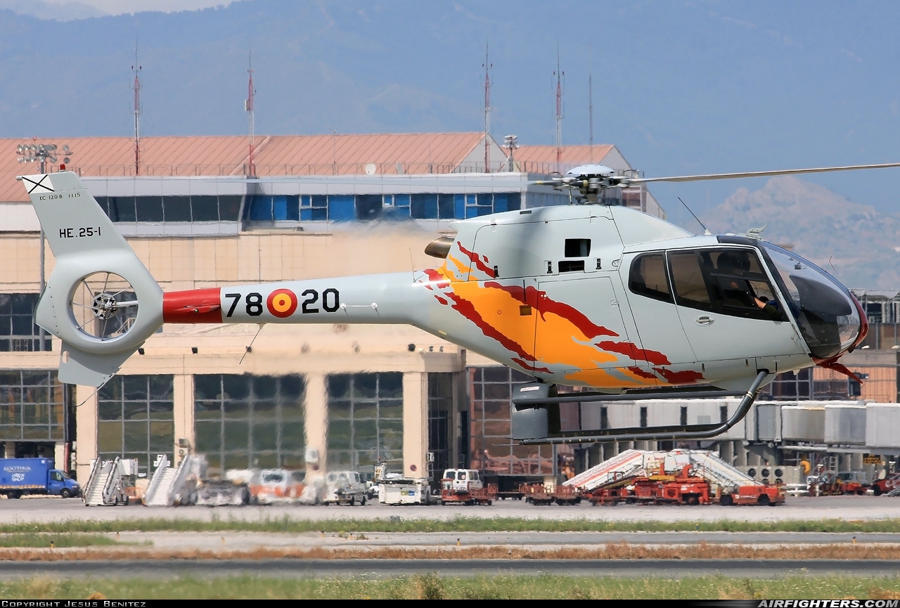 Spain - Air Force Eurocopter EC-120B Colibri HE.25-1 at Malaga (AGP / LEMG), Spain