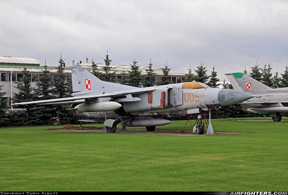 Poland - Air Force Mikoyan-Gurevich MiG-23MF 005 at Off-Airport - Lapino Kartuskie, Poland