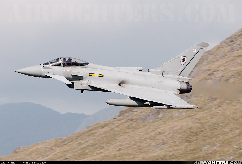 UK - Air Force Eurofighter Typhoon FGR4 ZJ931 at Off-Airport - Machynlleth Loop Area, UK