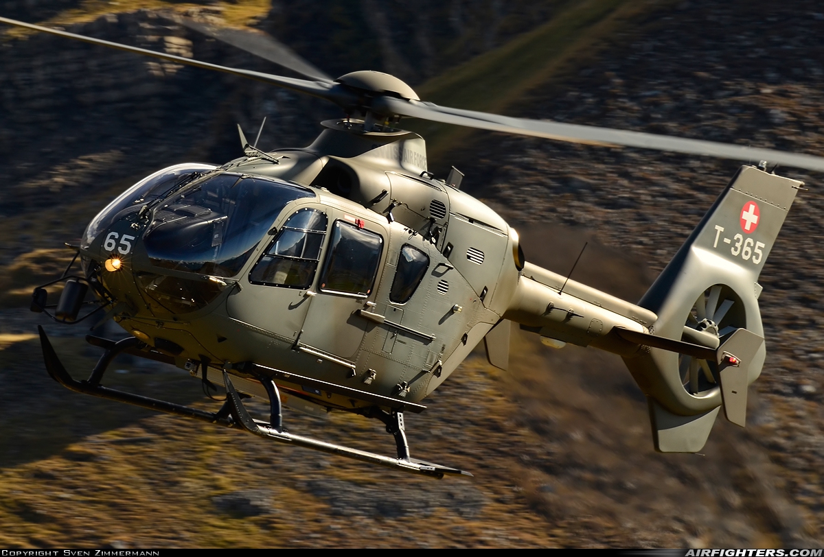 Switzerland - Air Force Eurocopter TH05 (EC-635P2+) T-365 at Off-Airport - Axalp, Switzerland