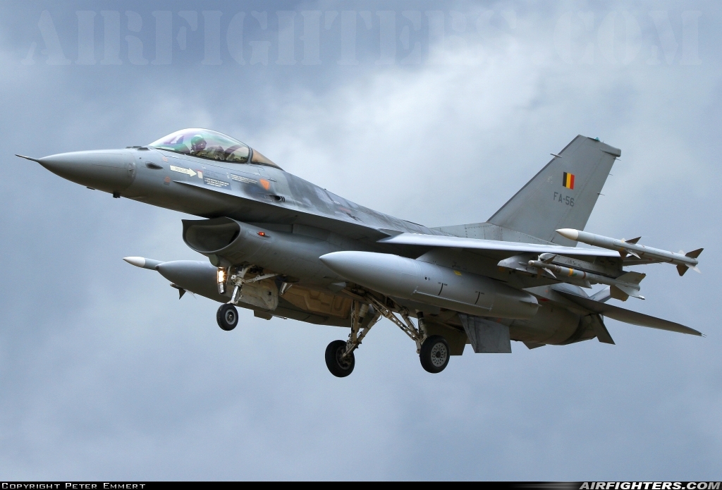 Belgium - Air Force General Dynamics F-16AM Fighting Falcon FA-56 at Kleine Brogel (EBBL), Belgium
