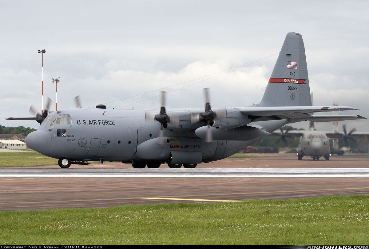 USA - Air Force Lockheed C-130H Hercules (L-382) 80-0326 at Fairford (FFD / EGVA), UK