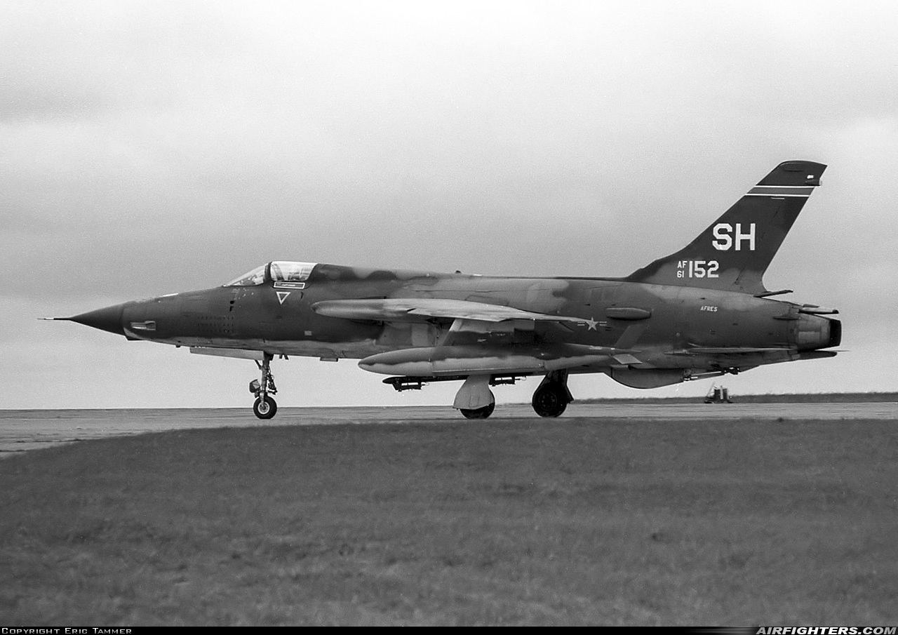 USA - Air Force Republic F-105D Thunderchief 61-0152 at Sculthorpe (EGUP), UK