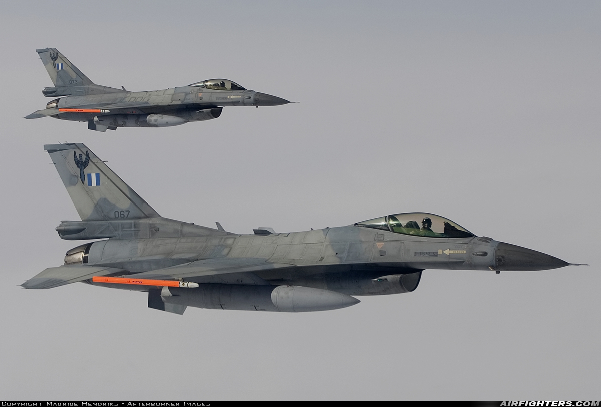 Greece - Air Force General Dynamics F-16C Fighting Falcon 067 at In Flight - Refueling Track TRA3 and 6, Netherlands