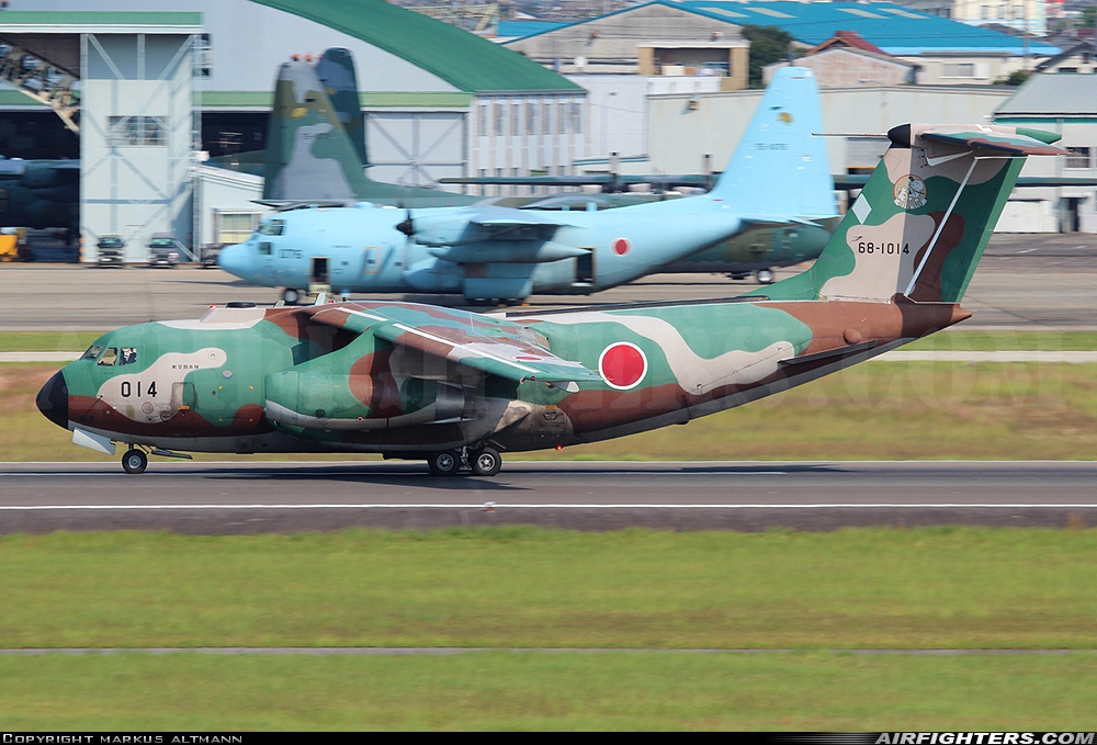 Japan - Air Force Kawasaki C-1 68-1014 at Nagoya - Komaki (NKM / RJNA), Japan