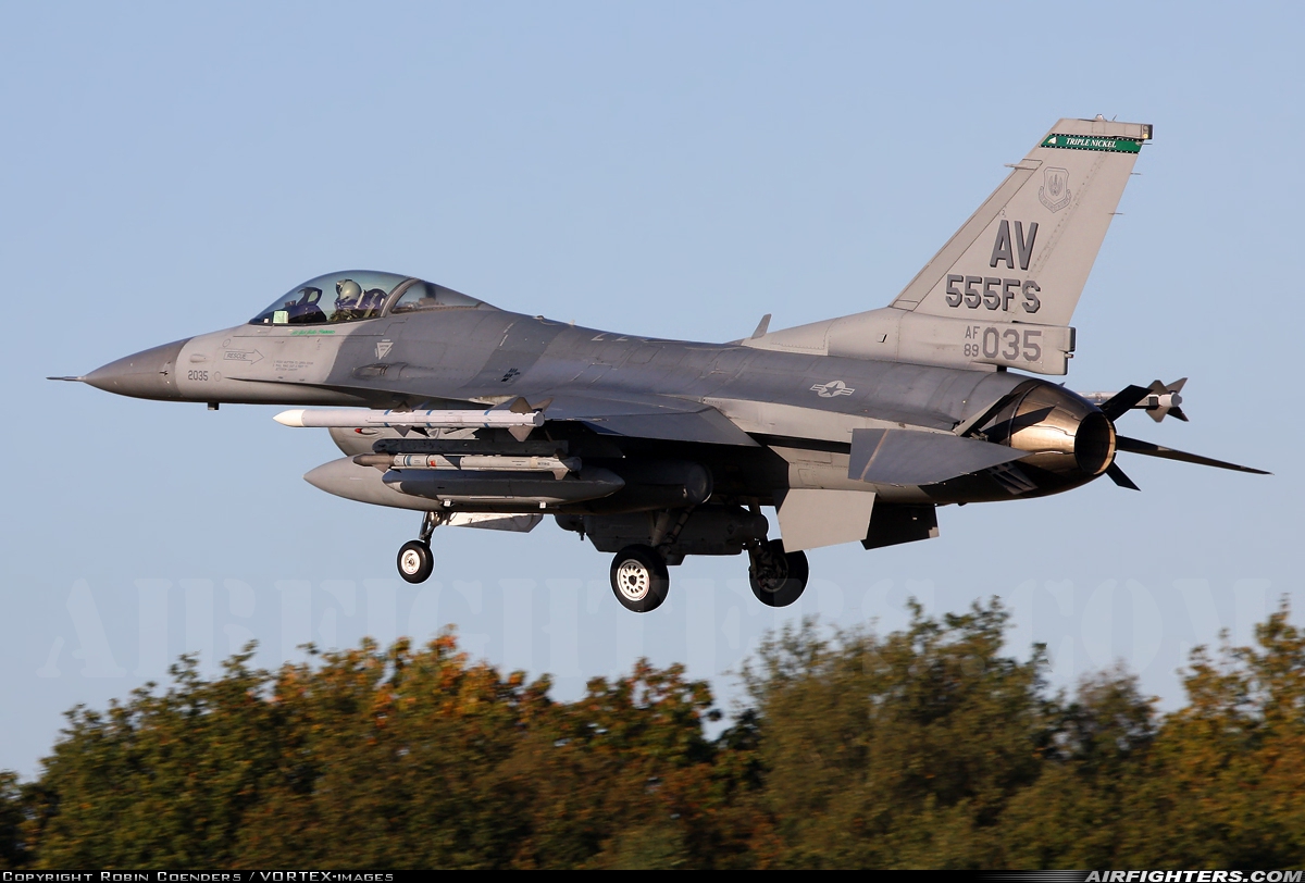 USA - Air Force General Dynamics F-16C Fighting Falcon 89-2035 at Kleine Brogel (EBBL), Belgium