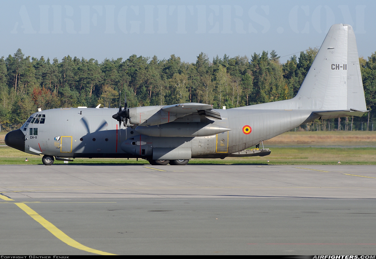 Belgium - Air Force Lockheed C-130H Hercules (L-382) CH-11 at Nuremberg (NUE / EDDN), Germany