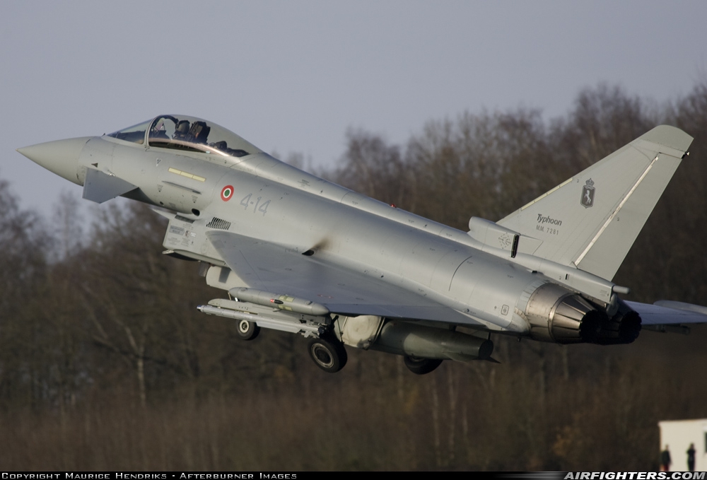 Italy - Air Force Eurofighter F-2000A Typhoon (EF-2000S) MM7281 at Florennes (EBFS), Belgium