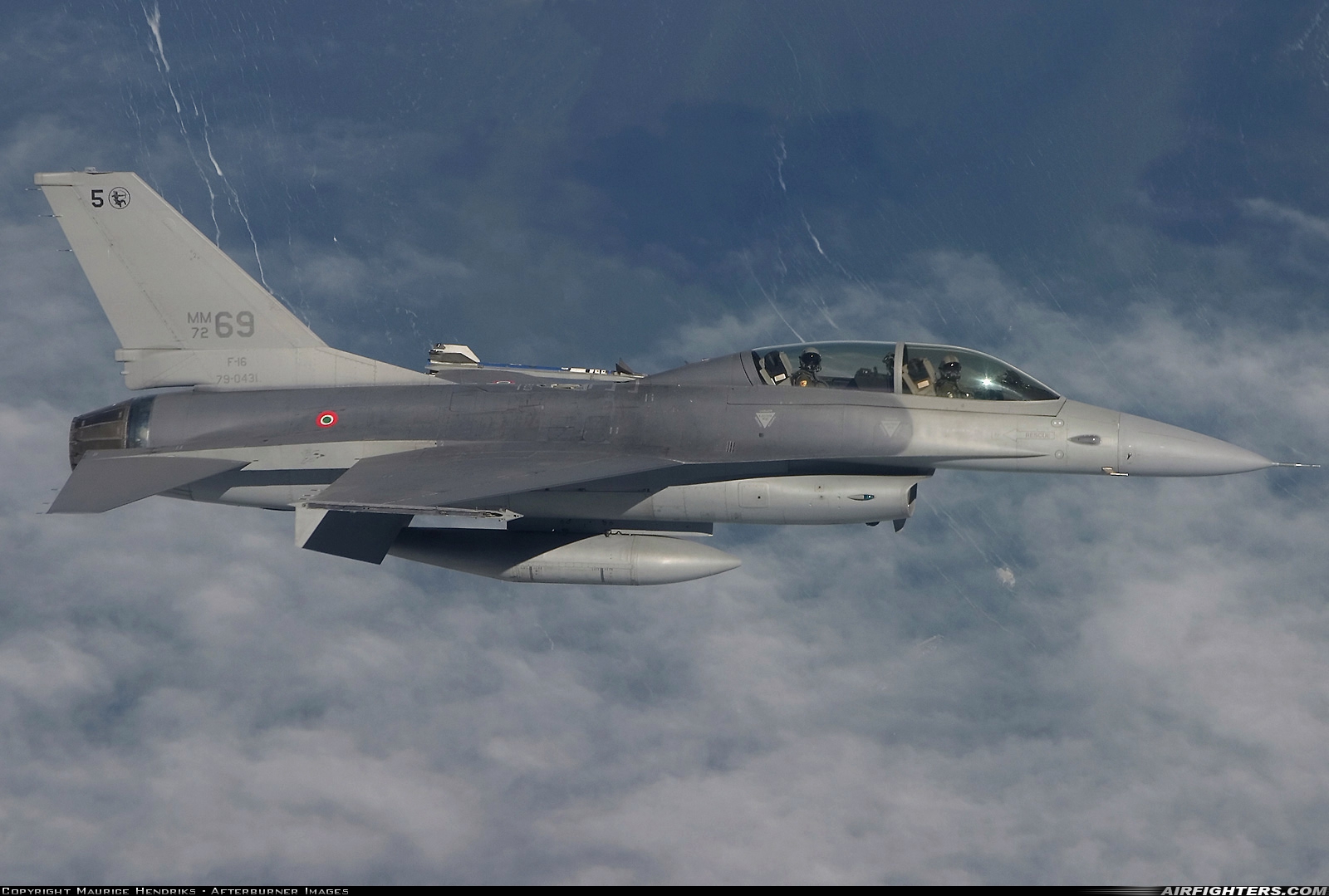 Italy - Air Force General Dynamics F-16B Fighting Falcon MM7269 at In Flight - Refueling Track TRA3 and 6, Netherlands