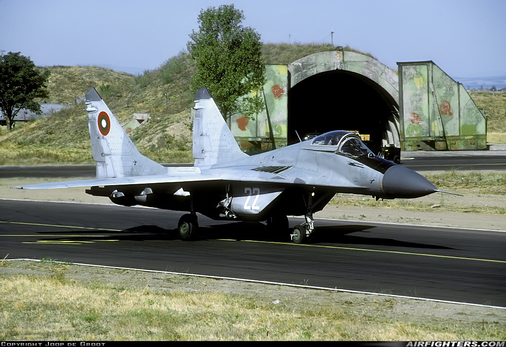 Bulgaria - Air Force Mikoyan-Gurevich MiG-29 (9.12) 22 at Graf Ignatievo (LBPG), Bulgaria
