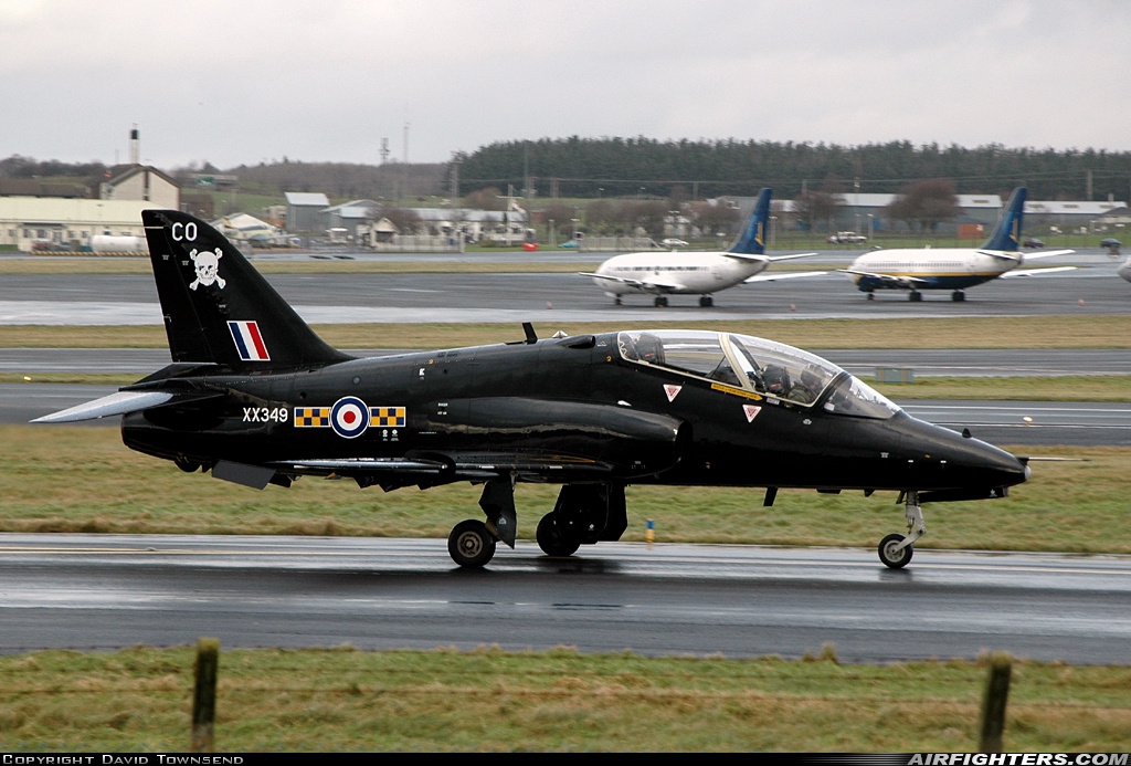 UK - Air Force British Aerospace Hawk T.1W XX349 at Glasgow - Prestwick (PIK / EGPK), UK
