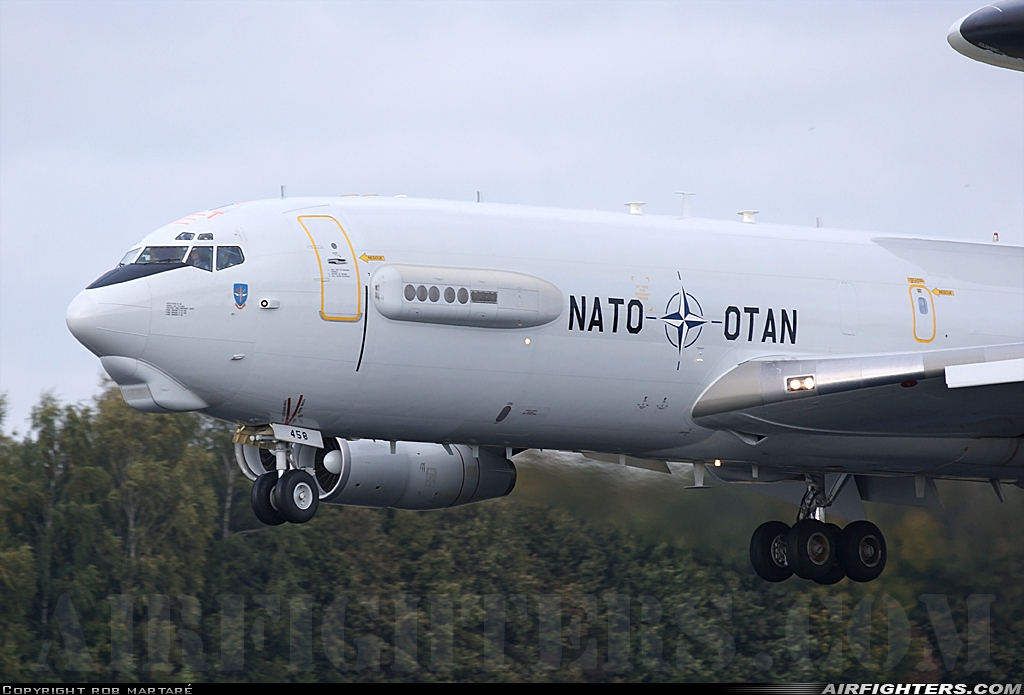 Luxembourg - NATO Boeing E-3A Sentry (707-300) LX-N90458 at Eindhoven (- Welschap) (EIN / EHEH), Netherlands