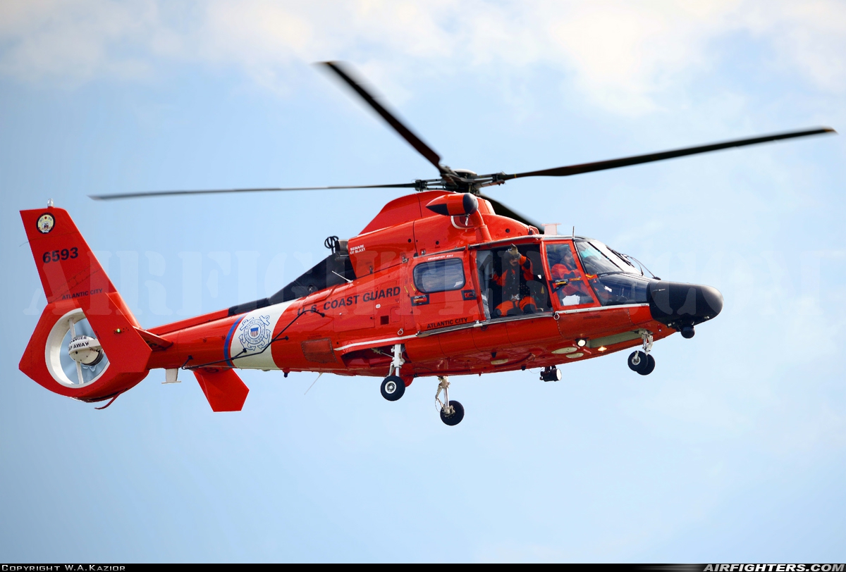 USA - Coast Guard Aerospatiale HH-65C Dolphin (SA-366G-1) 6593 at West Chester - Brandywine (OQN / KOQN), USA