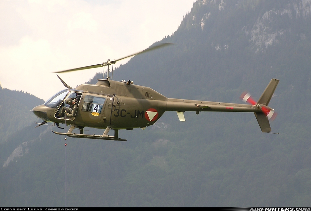 Austria - Air Force Agusta-Bell AB-206A 3C-JM at Aigen im Ennstal (LOXA), Austria