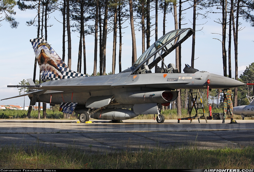 Belgium - Air Force General Dynamics F-16BM Fighting Falcon FB-18 at Monte Real (BA5) (LPMR), Portugal