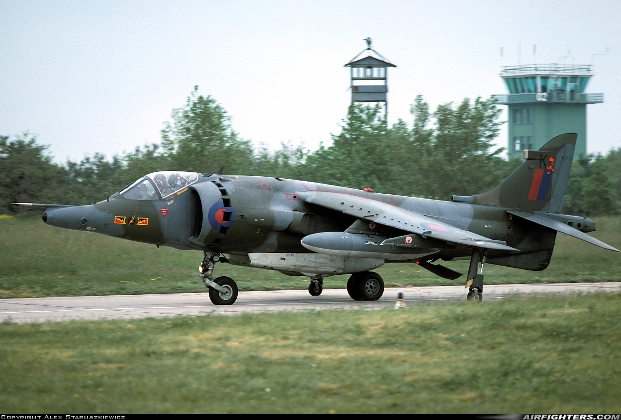 UK - Air Force Hawker Siddeley Harrier GR.3 XW921 at Colmar - Meyenheim (LFSC), France