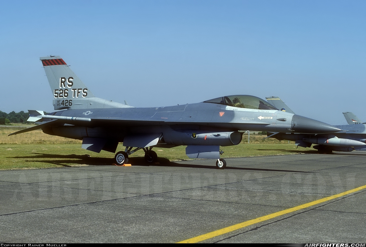 USA - Air Force General Dynamics F-16C Fighting Falcon 85-1426 at Kleine Brogel (EBBL), Belgium