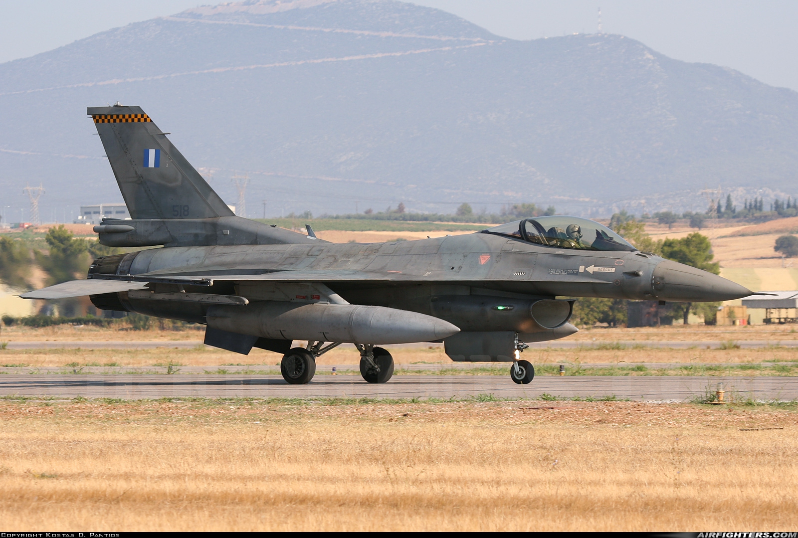 Greece - Air Force General Dynamics F-16C Fighting Falcon 518 at Tanagra (LGTG), Greece