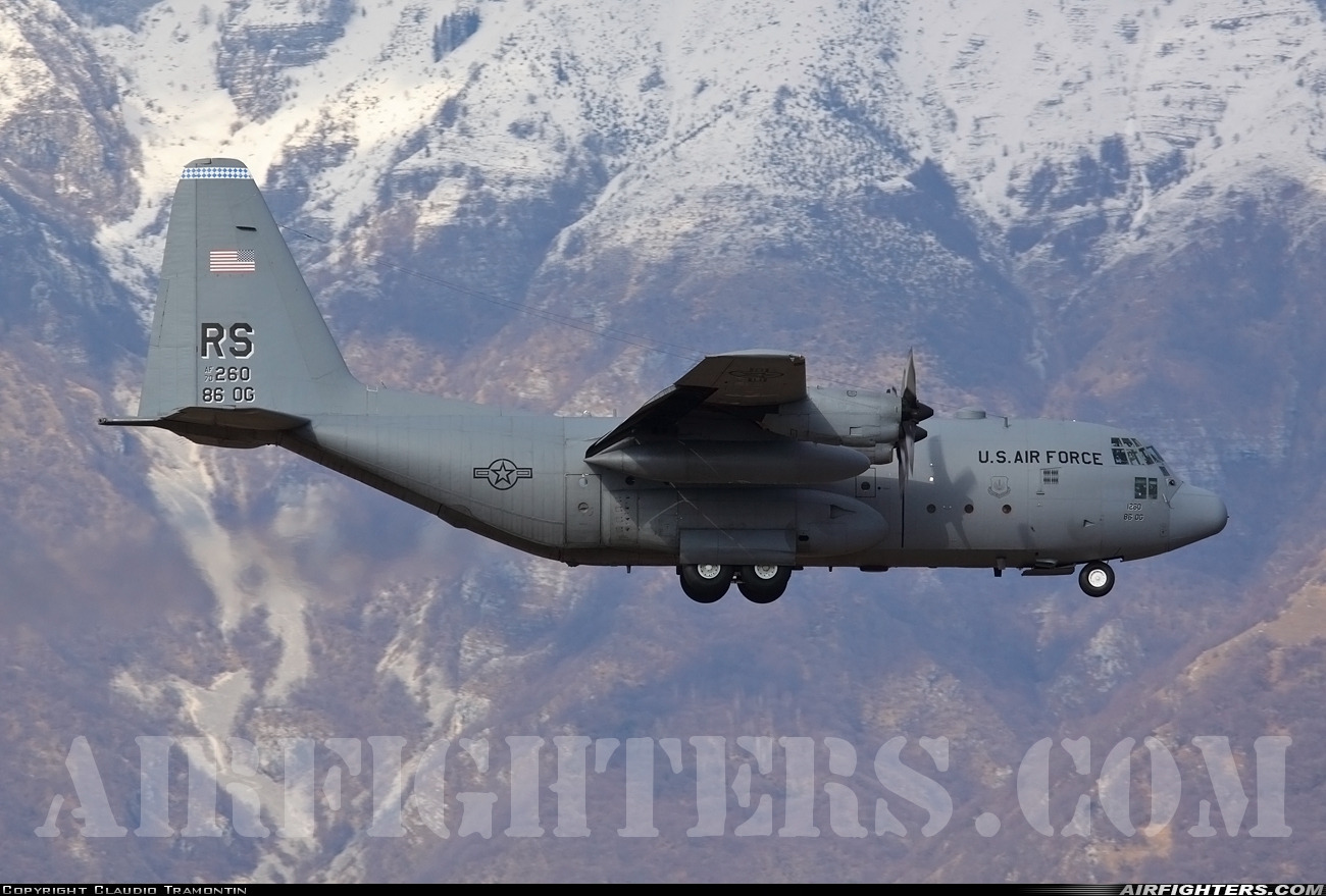 USA - Air Force Lockheed C-130E Hercules (L-382) 70-1260 at Aviano (- Pagliano e Gori) (AVB / LIPA), Italy