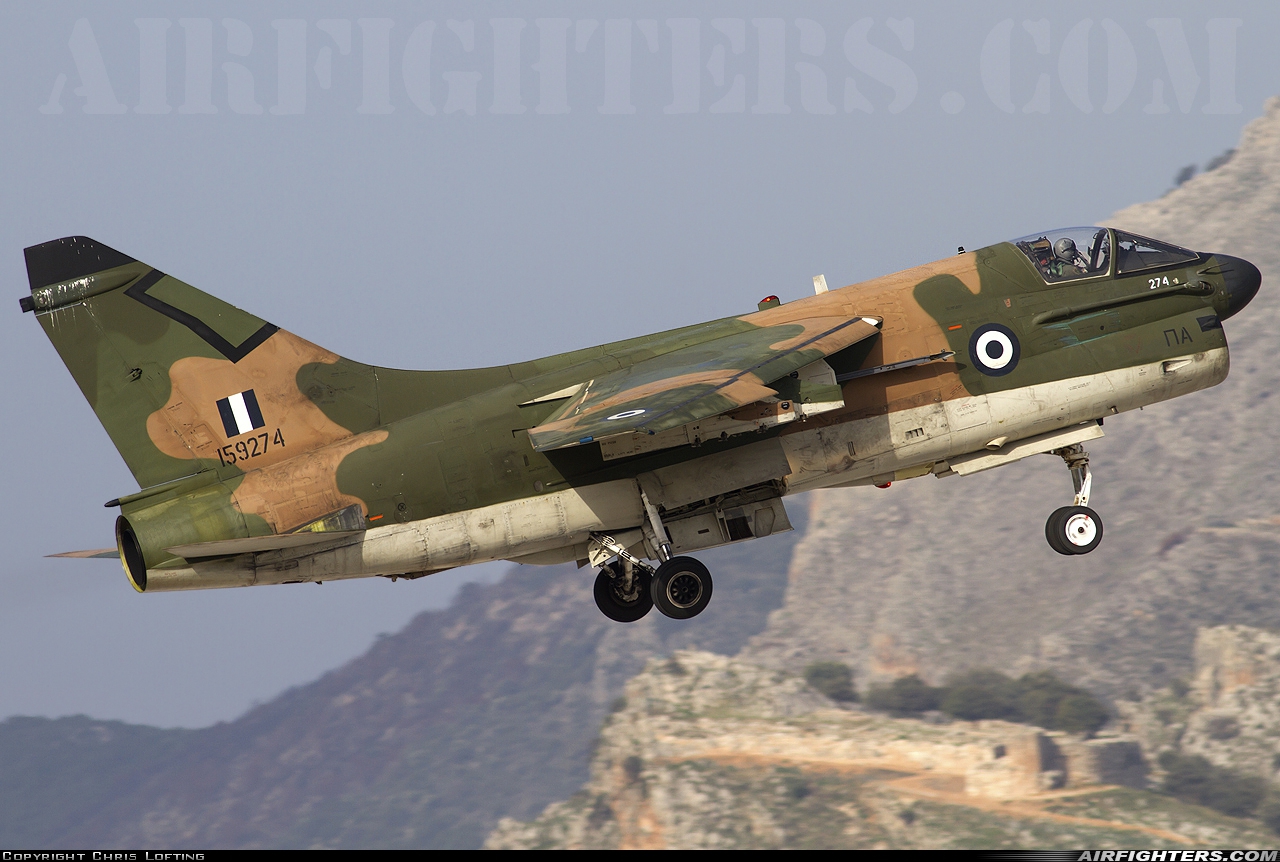 Greece - Air Force LTV Aerospace A-7E Corsair II 159274 at Araxos (GPA / LGRX), Greece