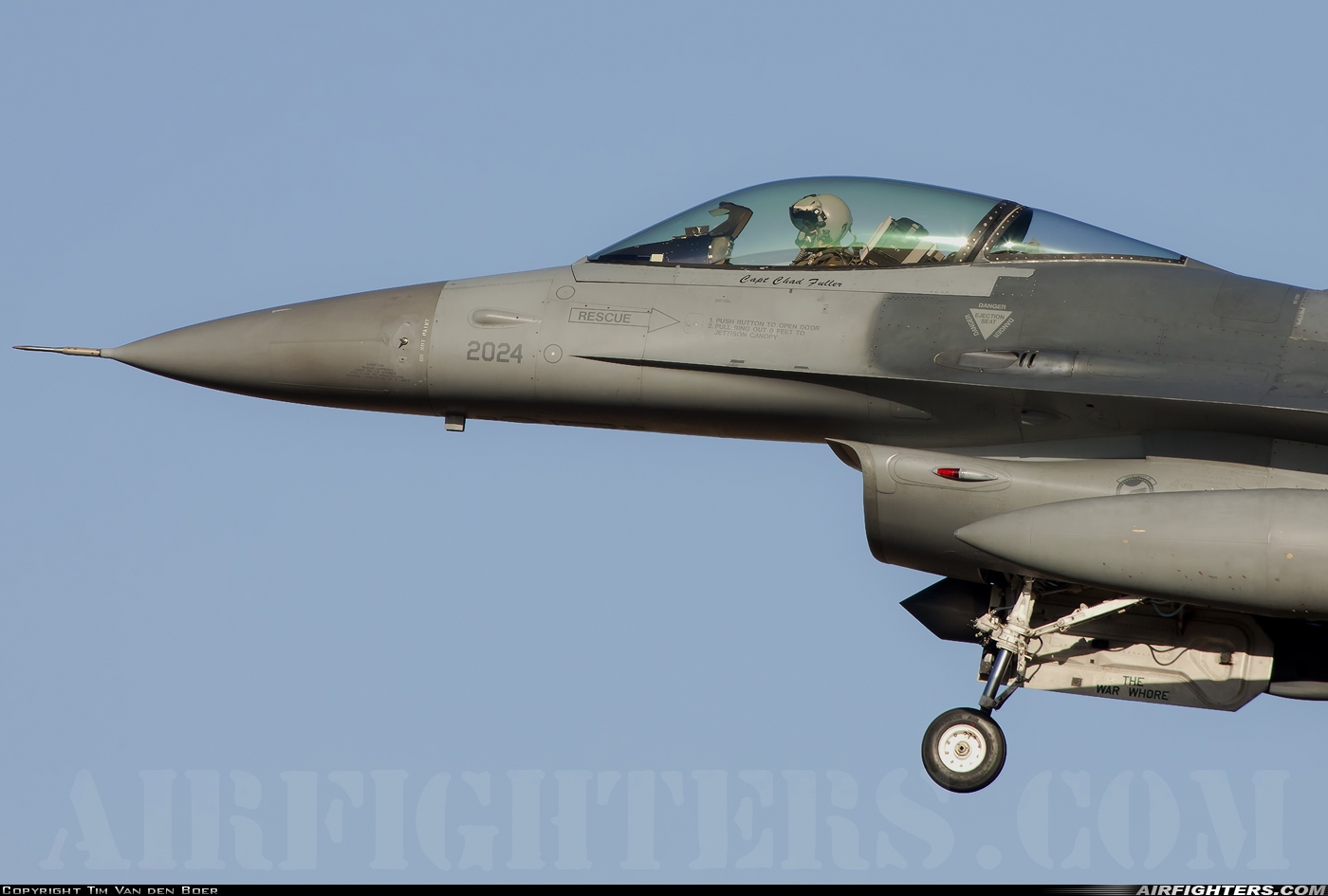 USA - Air Force General Dynamics F-16C Fighting Falcon 89-2024 at Kleine Brogel (EBBL), Belgium