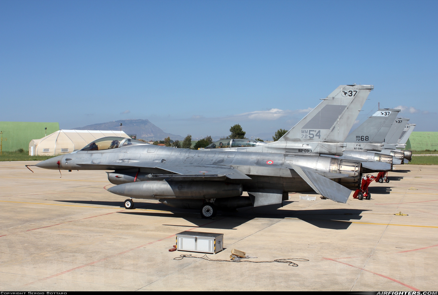 Italy - Air Force General Dynamics F-16A/ADF Fighting Falcon MM7254 at Trapani - Birgi (TPS / LICT), Italy