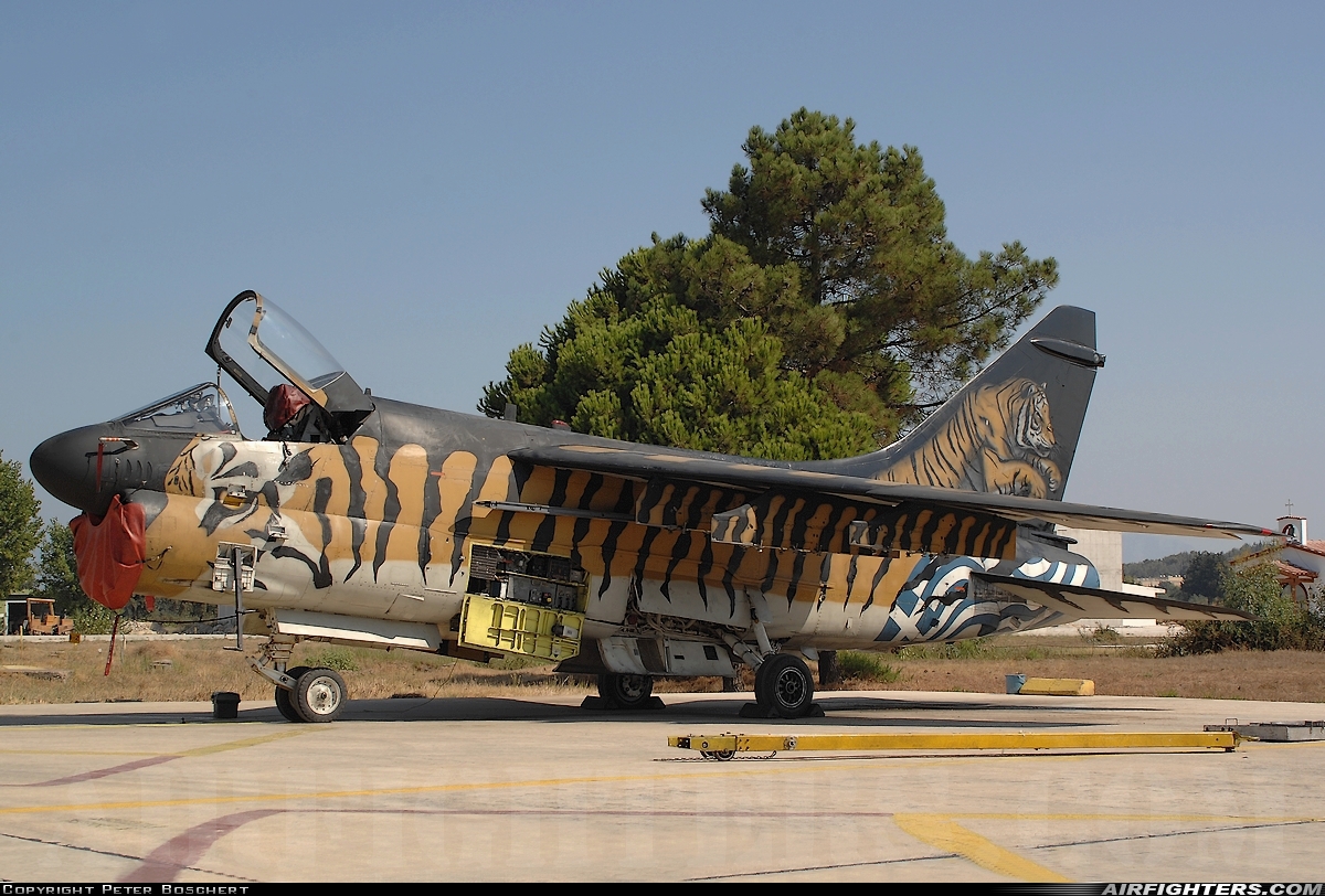 Greece - Air Force LTV Aerospace A-7E Corsair II 158825 at Araxos (GPA / LGRX), Greece