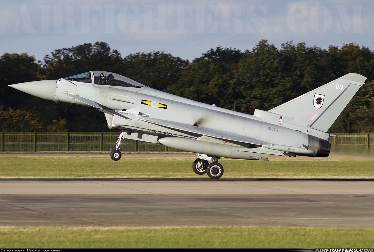 UK - Air Force Eurofighter Typhoon FGR4 ZK323 at Coningsby (EGXC), UK