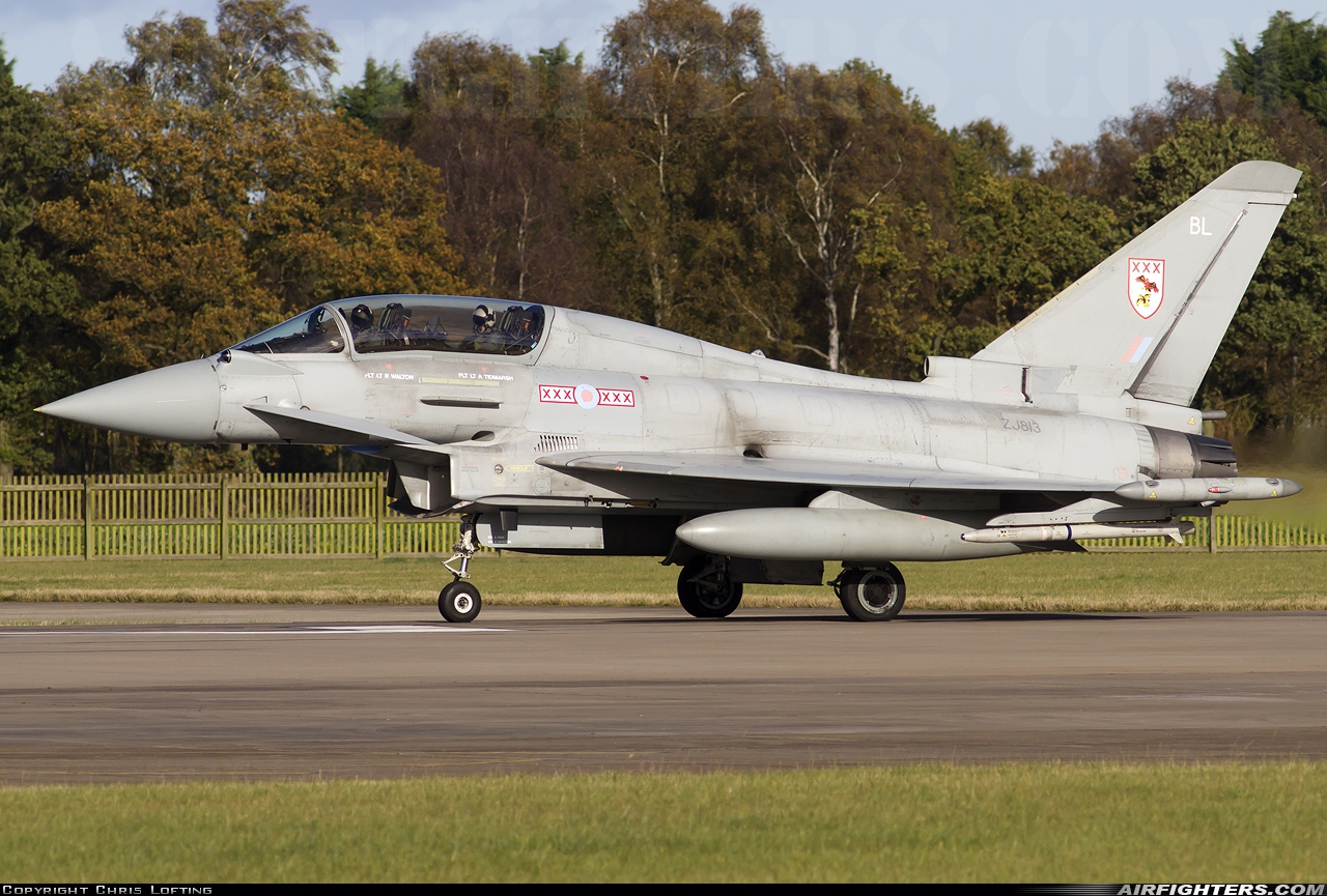 UK - Air Force Eurofighter Typhoon T3 ZJ813 at Coningsby (EGXC), UK