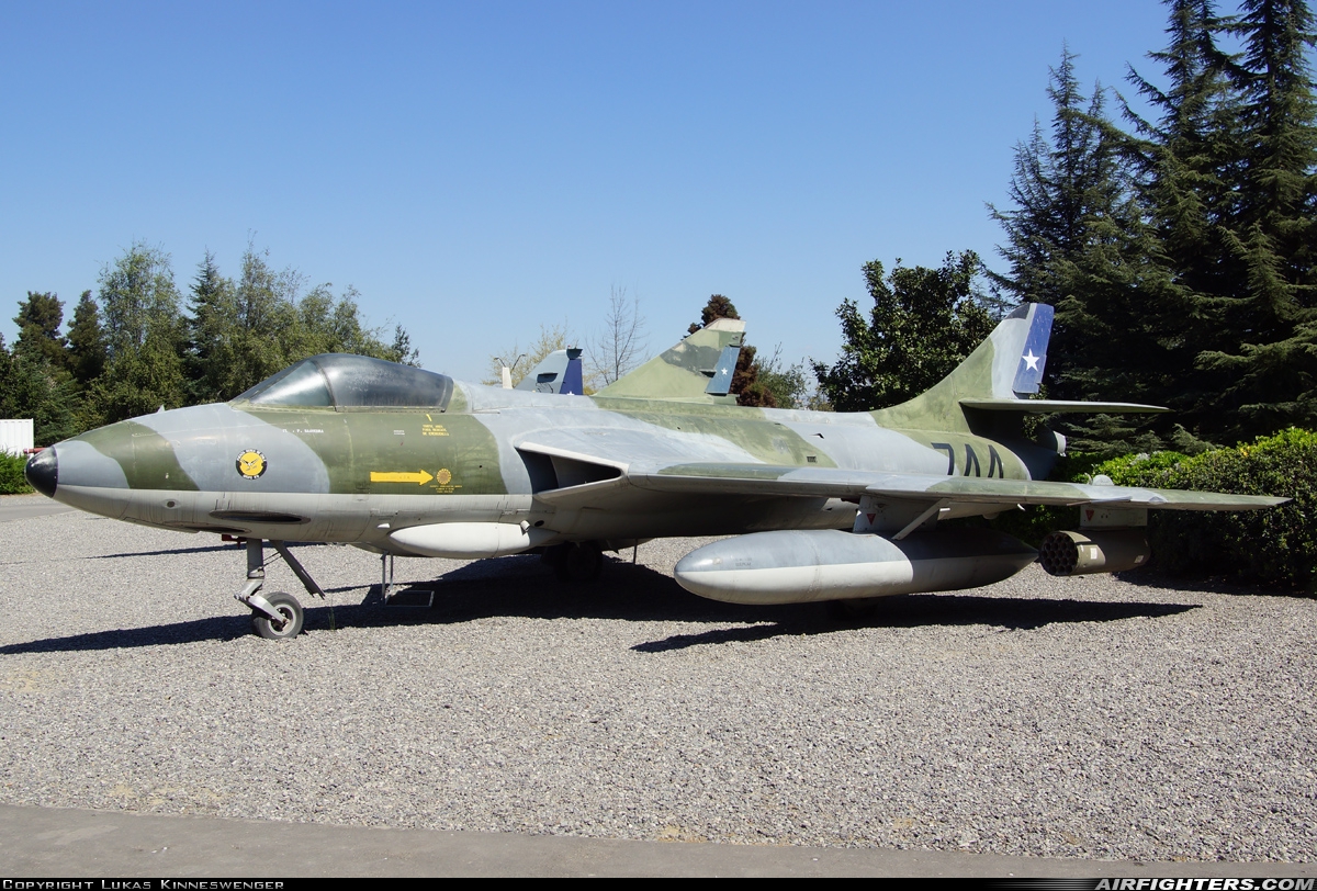 Chile - Air Force Hawker Hunter FGA9 744 at Santiago - Los Cerrillos (ULC / SCTI), Chile