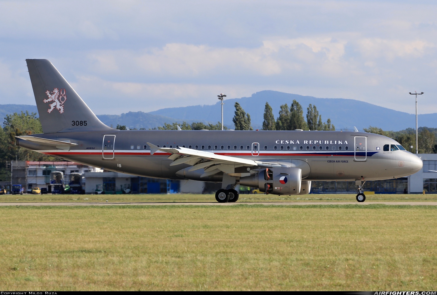 Czech Republic - Air Force Airbus A319-115X 3085 at Ostrava - Mosnov (OSR / LKMT), Czech Republic