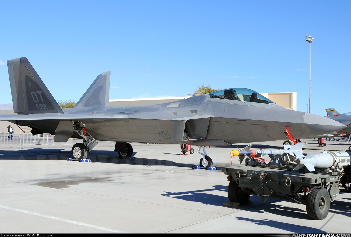 USA - Air Force Lockheed Martin F-22A Raptor 09-4188 at Las Vegas - Nellis AFB (LSV / KLSV), USA