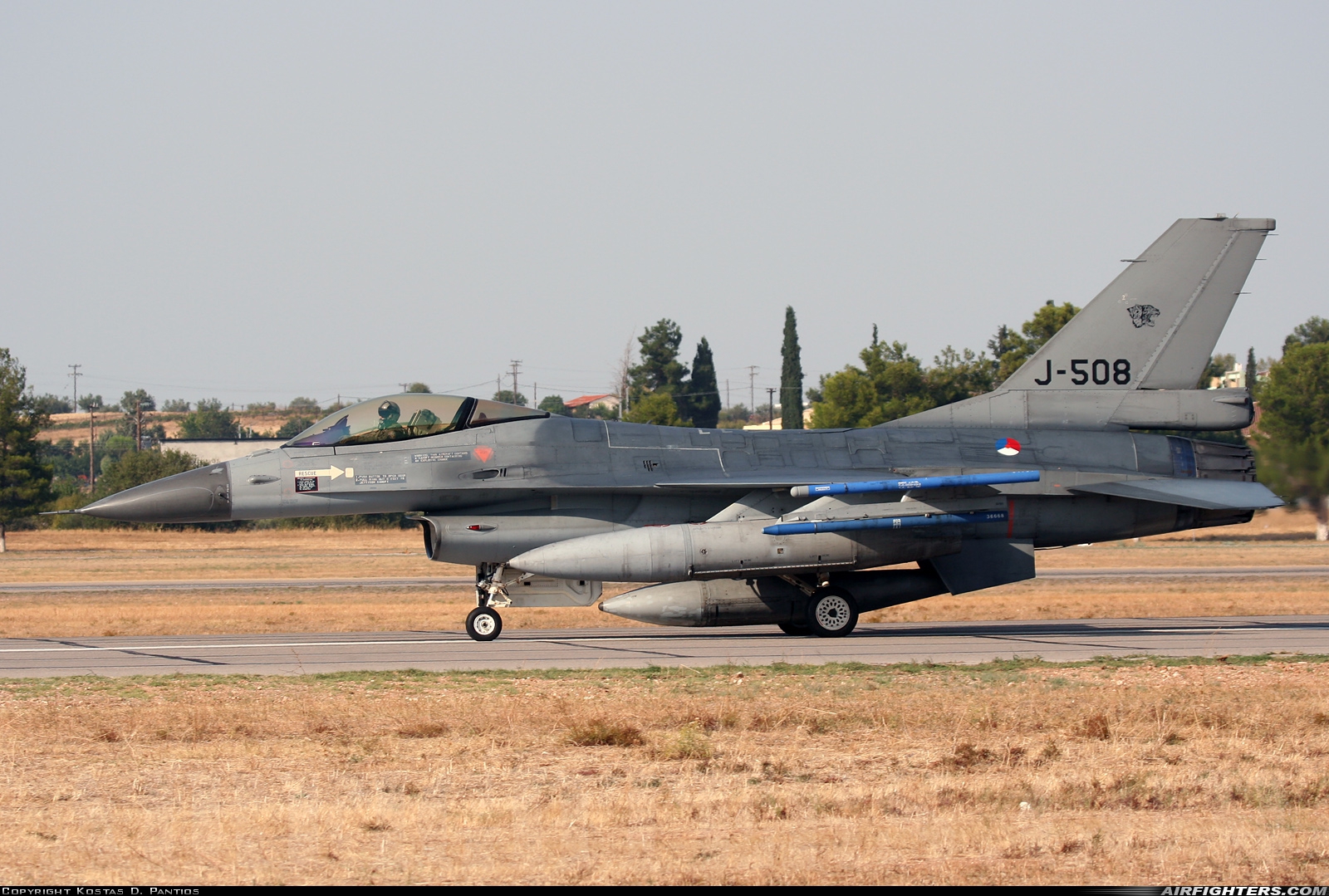 Netherlands - Air Force General Dynamics F-16AM Fighting Falcon J-508 at Tanagra (LGTG), Greece