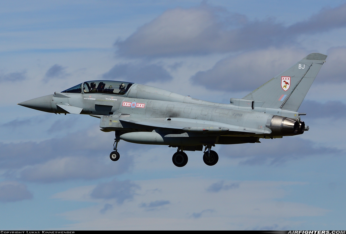 UK - Air Force Eurofighter Typhoon T3 ZJ801 at Coningsby (EGXC), UK