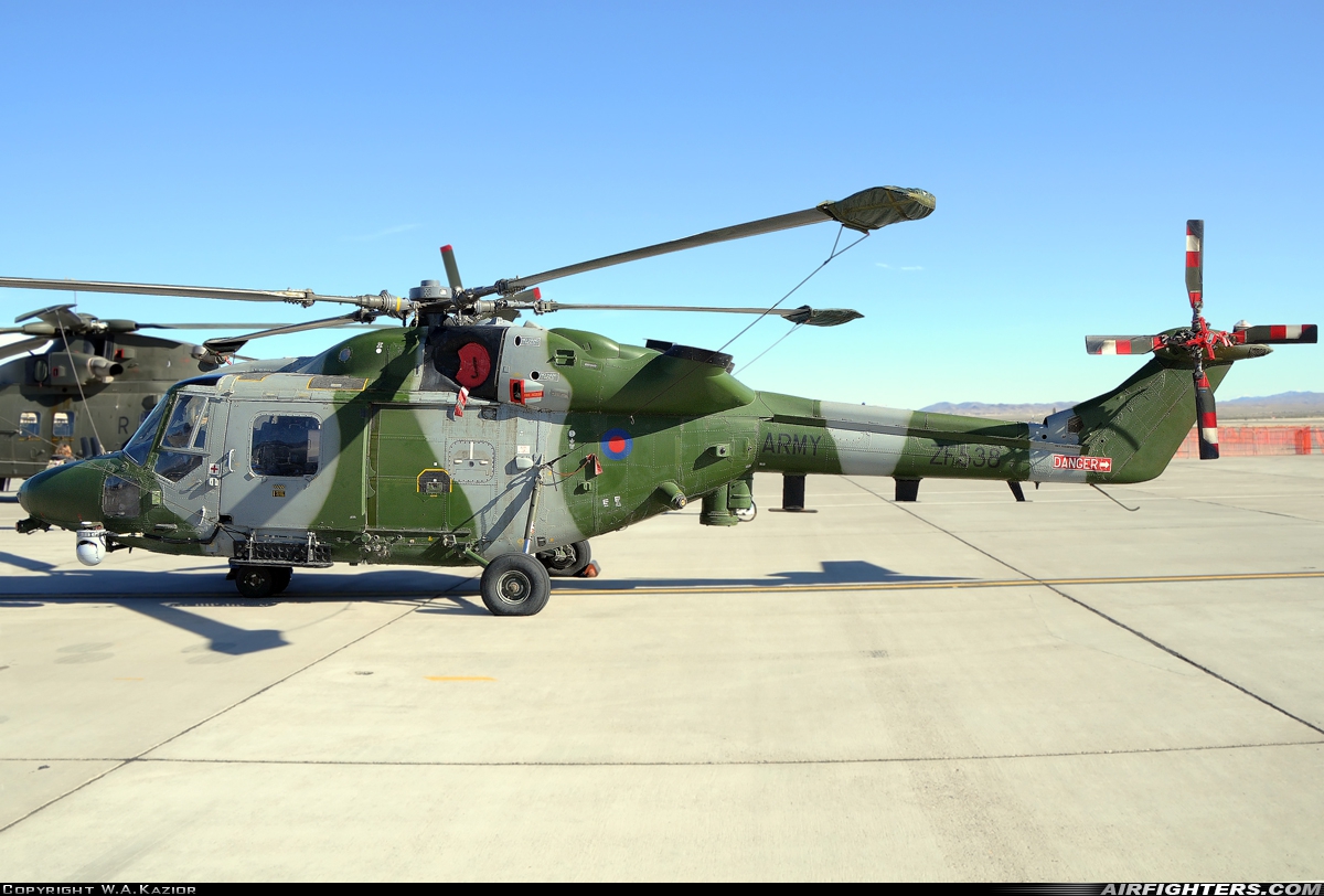 UK - Army Westland WG-13 Lynx AH9 ZF538 at Las Vegas - Nellis AFB (LSV / KLSV), USA