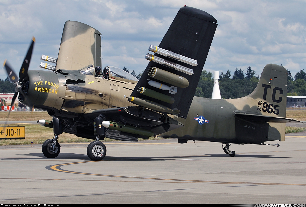Private - Heritage Flight Museum Douglas A-1D Skyraider (AD-4N) NX965AD at Tacoma - McChord AFB (TCM / KTCM), USA