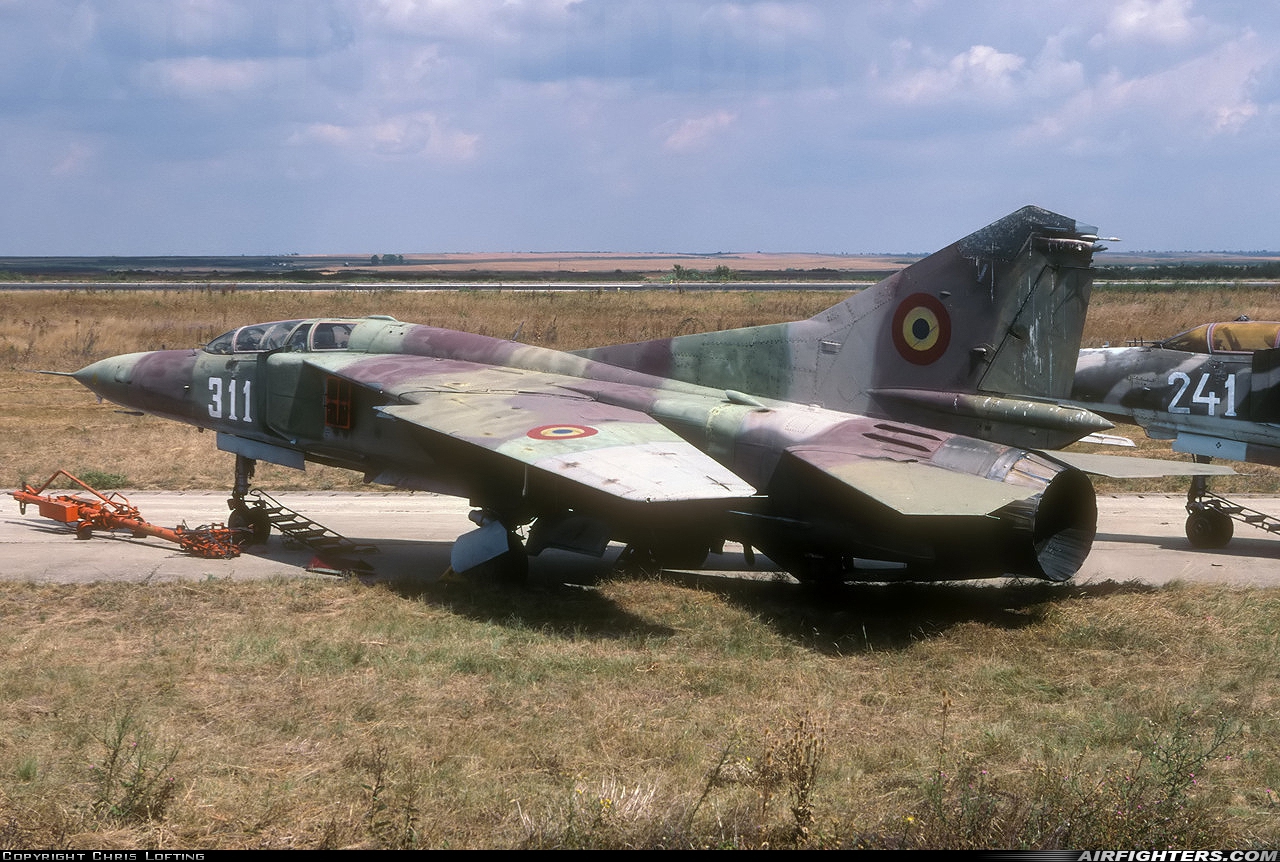 Romania - Air Force Mikoyan-Gurevich MiG-23UB 311 at Timisoara - Giarmata (TSR / LRTR), Romania