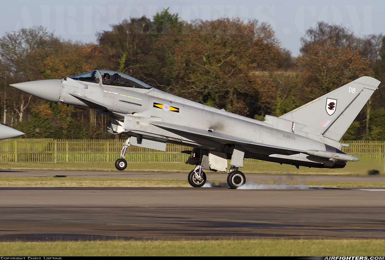 UK - Air Force Eurofighter Typhoon FGR4 ZJ932 at Coningsby (EGXC), UK