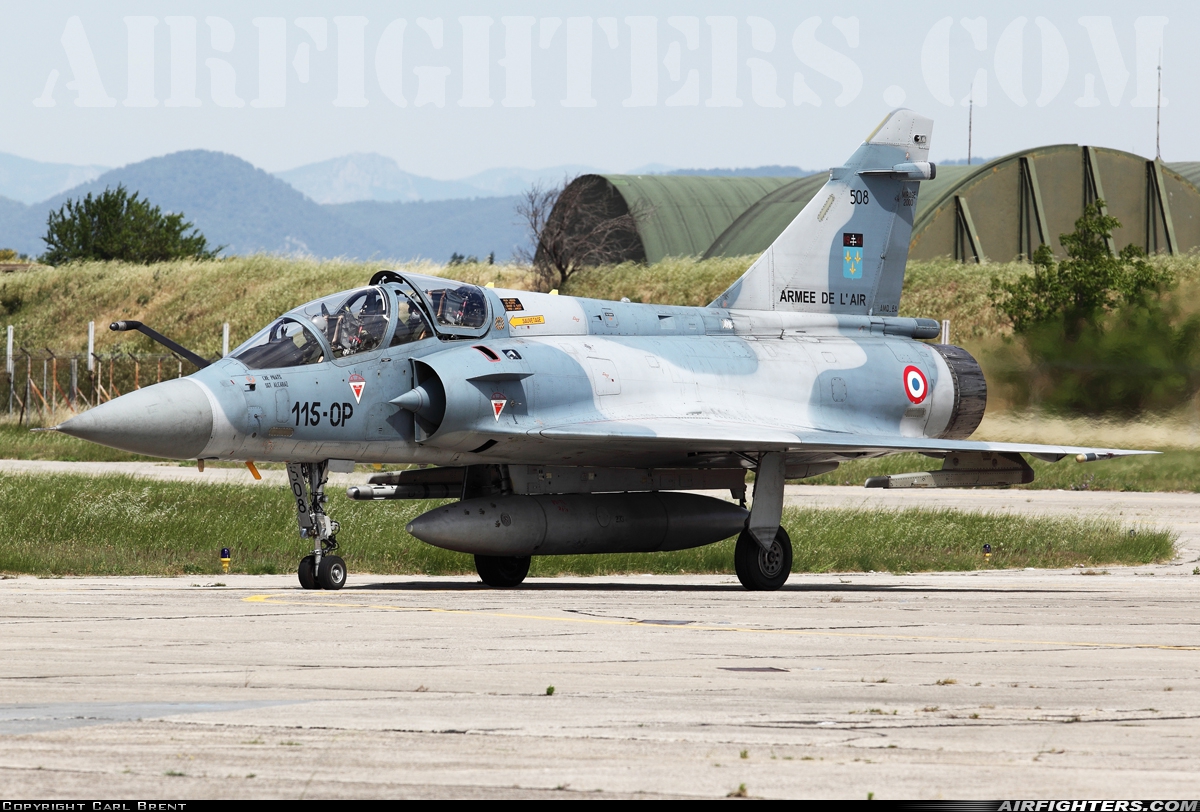 France - Air Force Dassault Mirage 2000B 508 at Orange - Caritat (XOG / LFMO), France