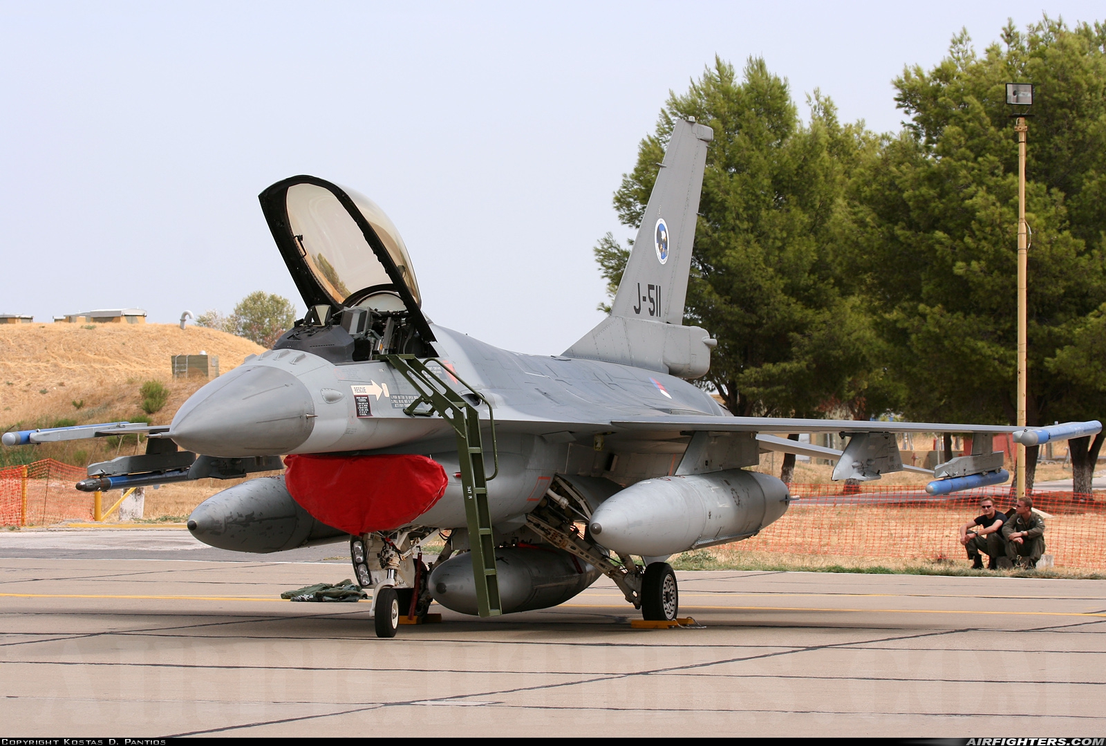 Netherlands - Air Force General Dynamics F-16AM Fighting Falcon J-511 at Tanagra (LGTG), Greece