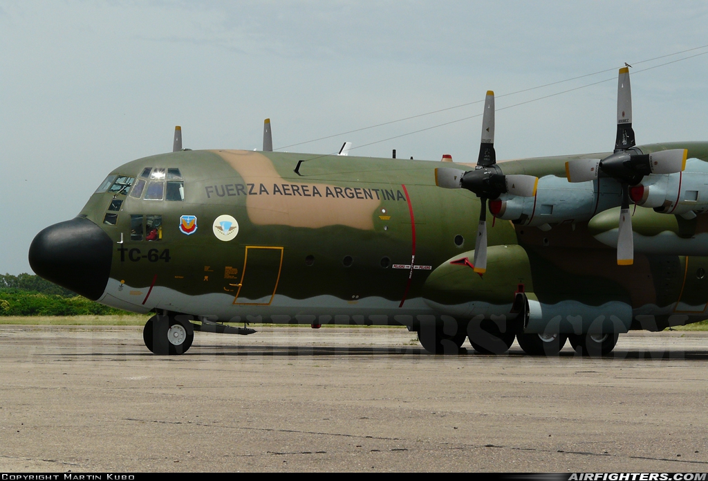 Argentina - Air Force Lockheed C-130H Hercules (L-382) TC-64 at El Palomar (PAL / SADP), Argentina