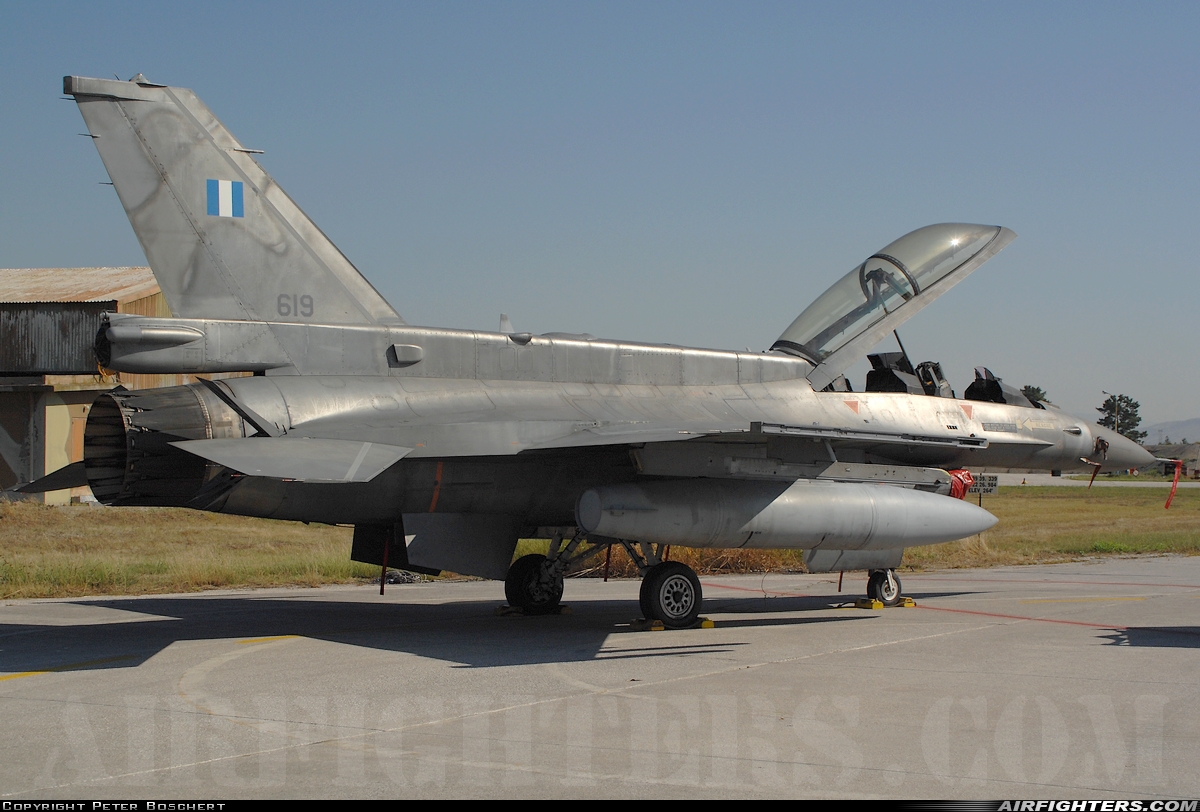 Greece - Air Force General Dynamics F-16D Fighting Falcon 619 at Larissa (LRA / LGLR), Greece