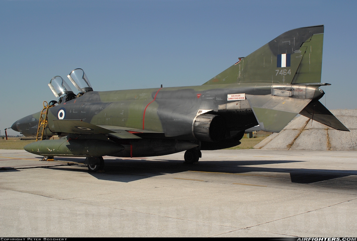 Greece - Air Force McDonnell Douglas RF-4E Phantom II 7464 at Larissa (LRA / LGLR), Greece