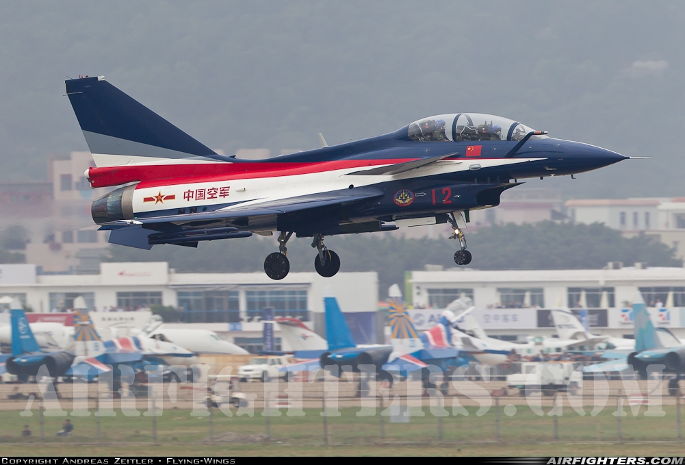China - Air Force Chengdu J-10S 12 at Zhuhai - Sanzao (ZUH / ZGSD), China
