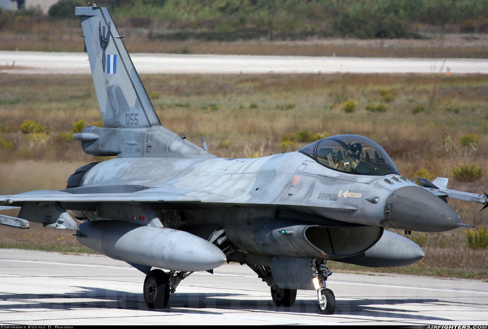 Greece - Air Force General Dynamics F-16C Fighting Falcon 055 at Andravida (Pyrgos -) (PYR / LGAD), Greece