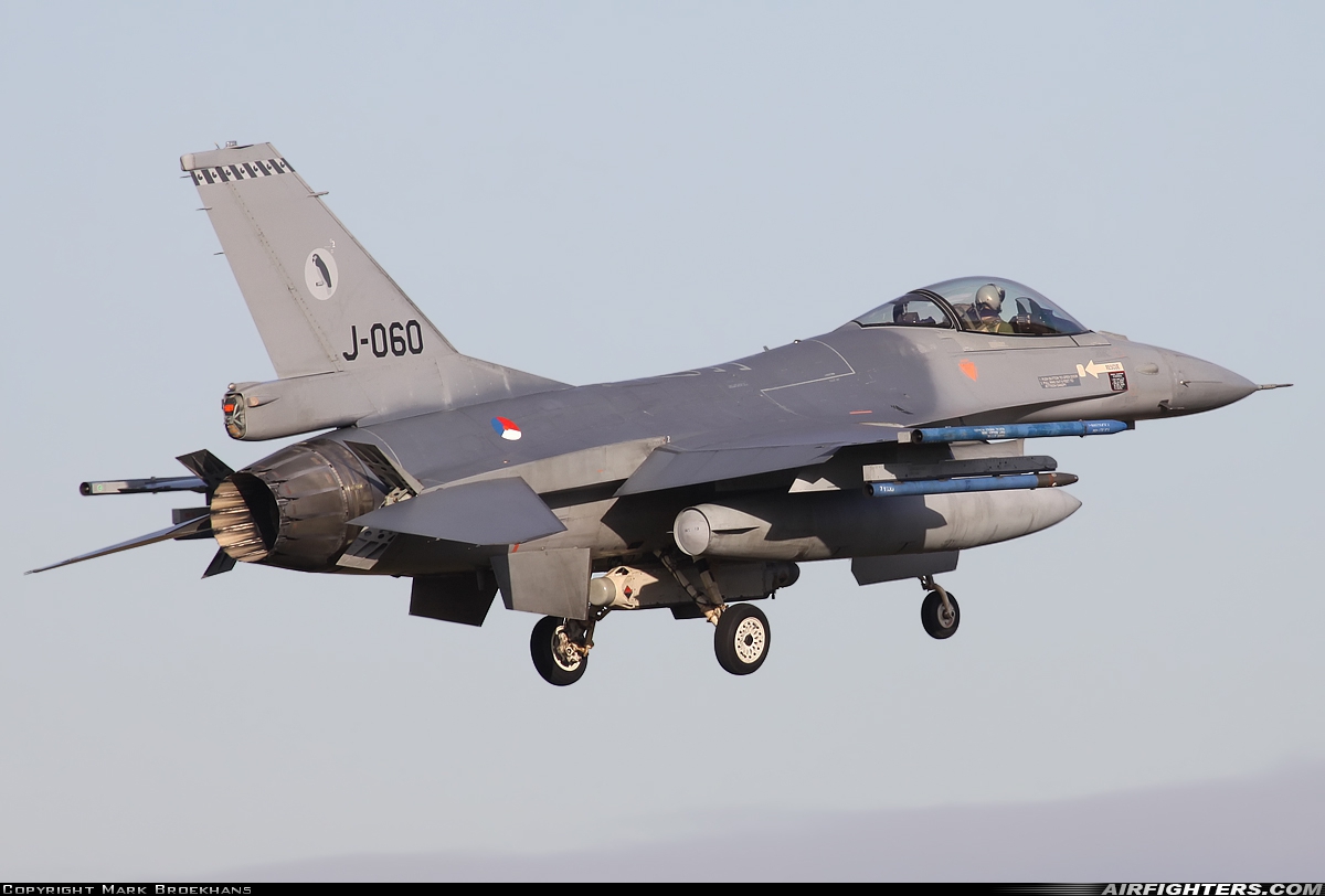 Netherlands - Air Force General Dynamics F-16AM Fighting Falcon J-060 at Eindhoven (- Welschap) (EIN / EHEH), Netherlands