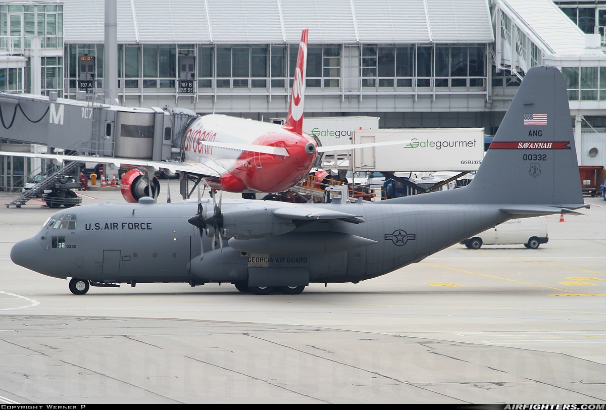 USA - Air Force Lockheed C-130H Hercules (L-382) 80-0332 at Munich (- Franz Josef Strauss) (MUC / EDDM), Germany