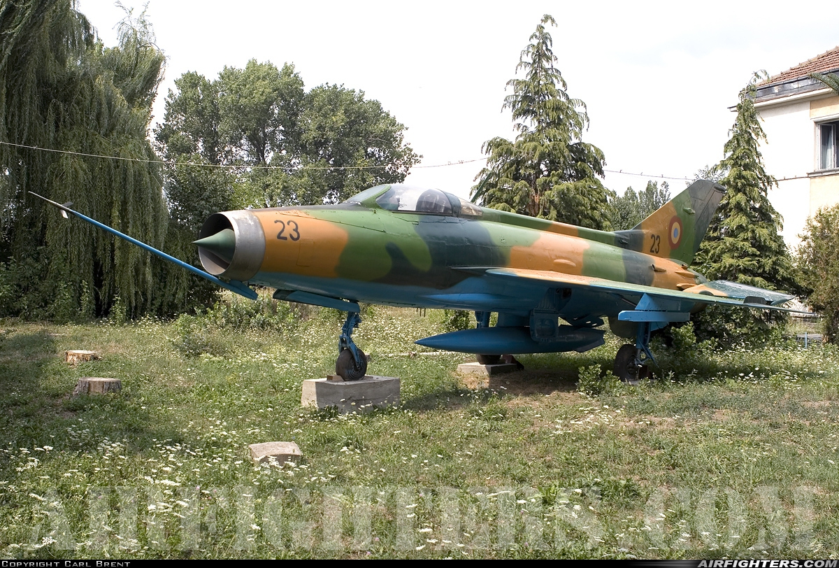 Romania - Air Force Mikoyan-Gurevich MiG-21F-13 23 at Bacau (BCM / LRBC), Romania