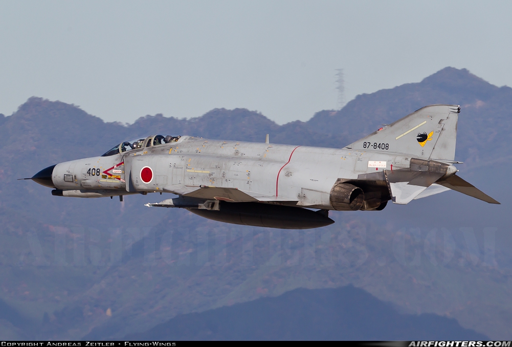 Japan - Air Force McDonnell Douglas F-4EJ-KAI Phantom II 87-8408 at Nyutabaru (RJFN), Japan