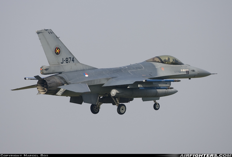 Netherlands - Air Force General Dynamics F-16AM Fighting Falcon J-874 at Uden - Volkel (UDE / EHVK), Netherlands